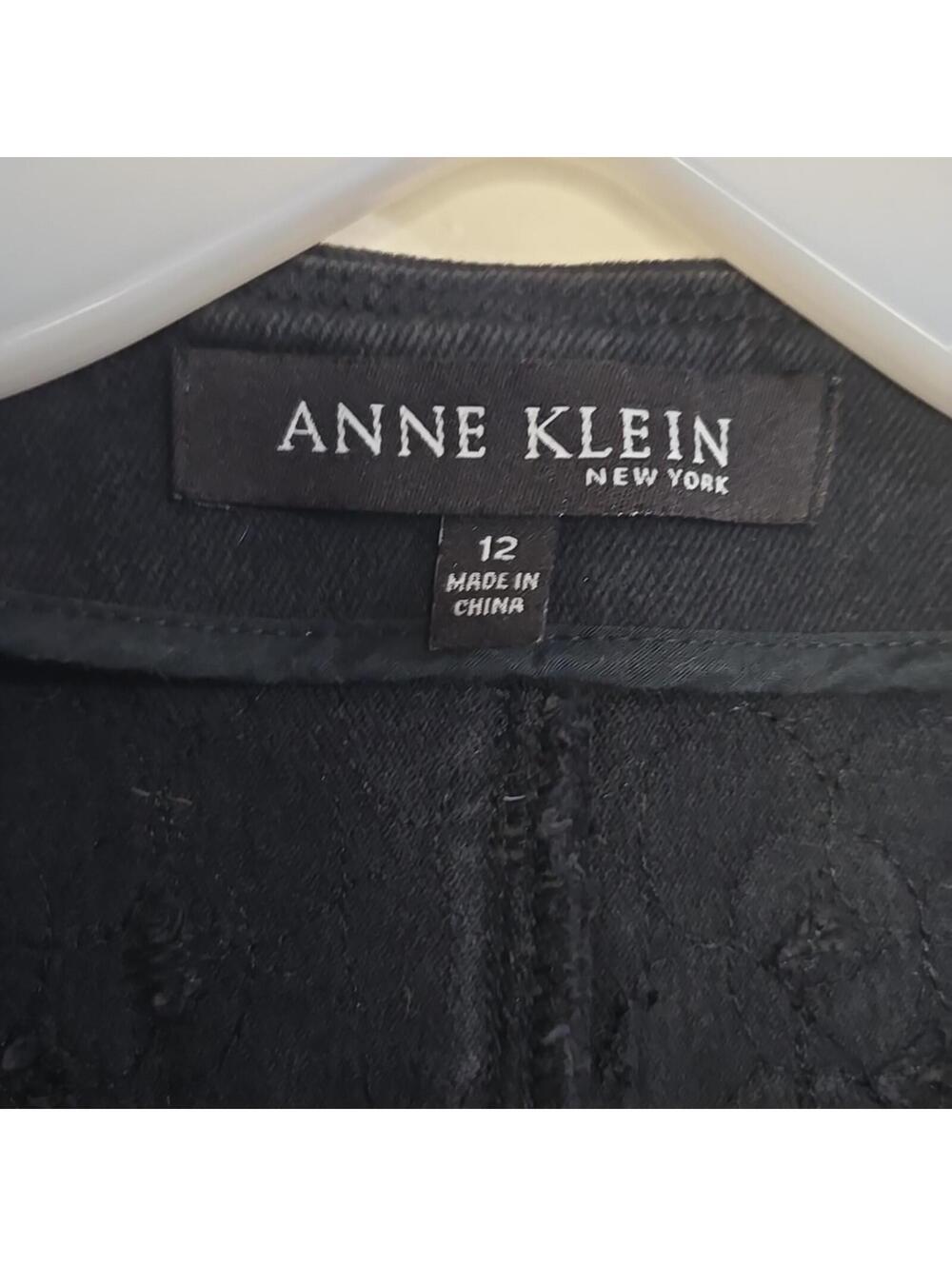 Anne Klein Black Embroidered Jacket Size 12 - Picture 2 of 5